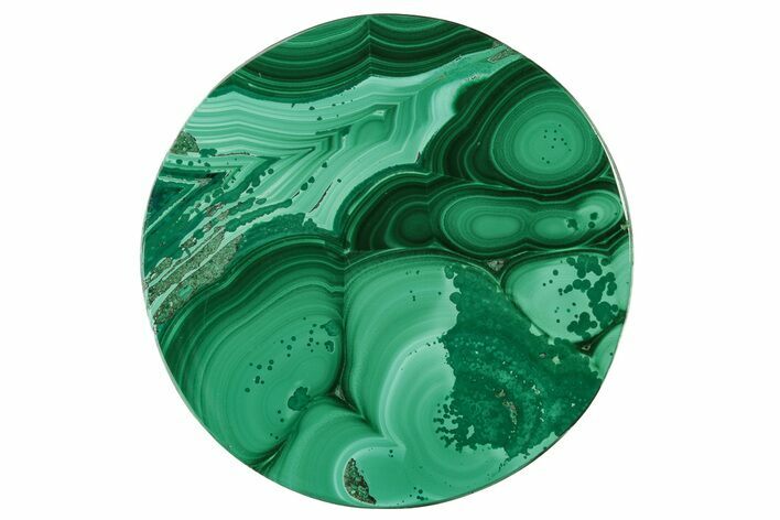 Round, Polished Malachite Cabochon #237277